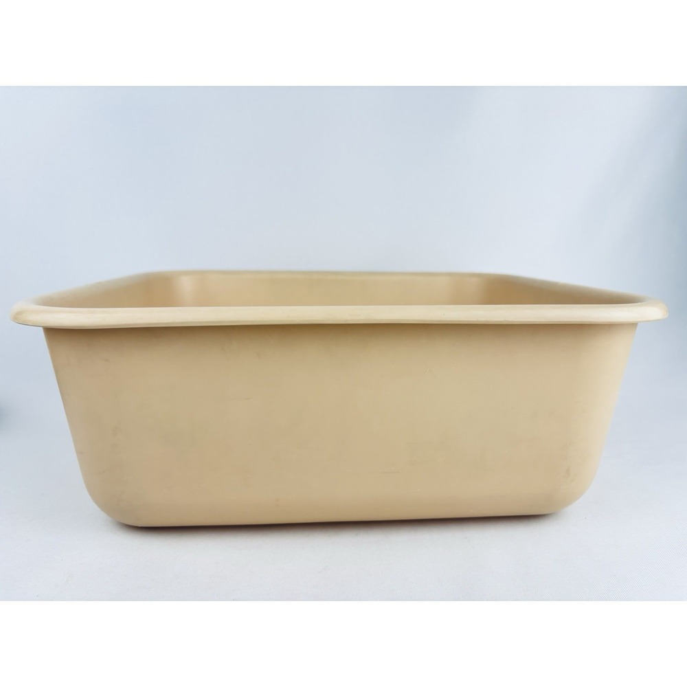 Vintage‎ Rubbermaid Almond Plastic Dish Pan Container 2951 5 Beige Tan